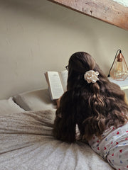 Šilkinė plaukų gumytė WHITE